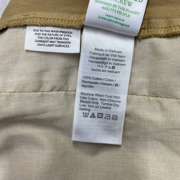 J.Crew High-Rise Wide Leg Khaki Chino Pants Women Size 29 Beige Flat Front New - Picture 11 of 16